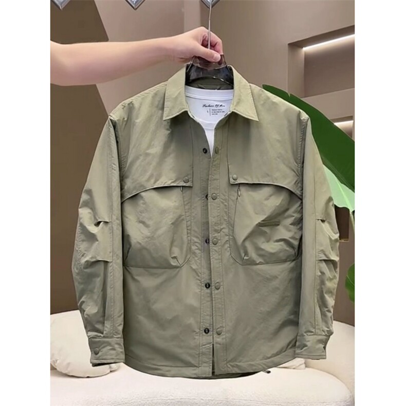 1506/Q765710/P79秋冬新款夹棉保暖翻领潮流百搭休闲二棉棉服上衣图片