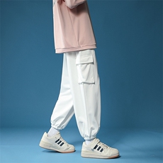2025春装新款男装束脚宽松休闲抽绳工装裤运动裤DM141-P45，男装工装外套，电商D321-1