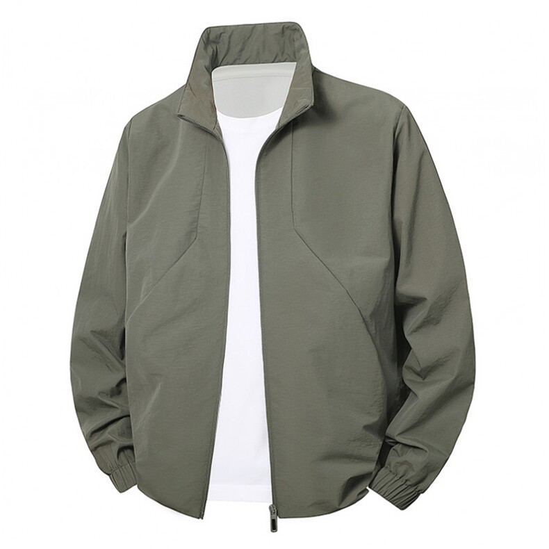 秋季男士休闲运动夹克透气防水锦纶外套宽松版立领夹克789-P40,男装夹克,星座1403A