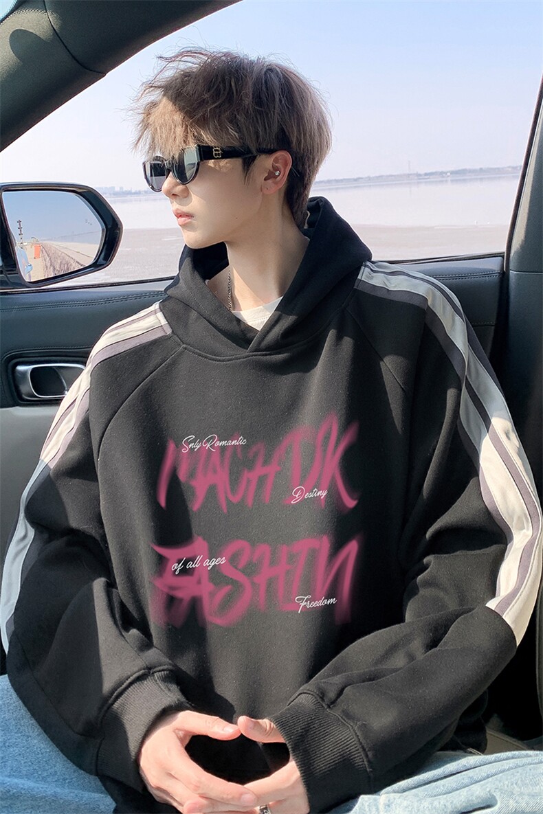 华棉秋冬内景欧美嘻哈连帽卫衣男潮牌宽松外套WY00779/P45加绒P50,女装短外套,电商B316