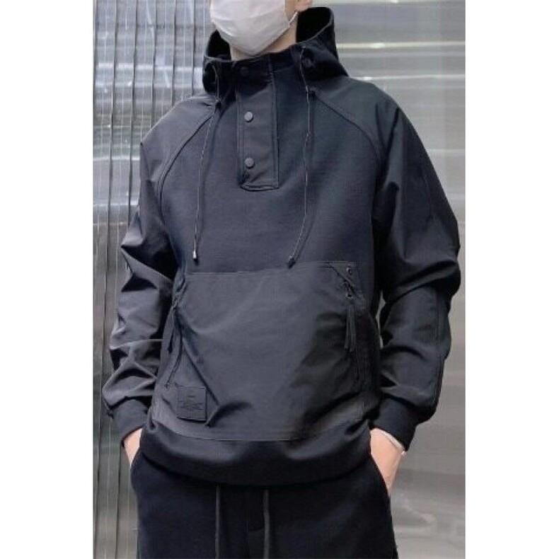 W9152-P68网图现货春季新款大口袋工装拉链套头连帽卫衣夹克,男装夹克,星座1608-2