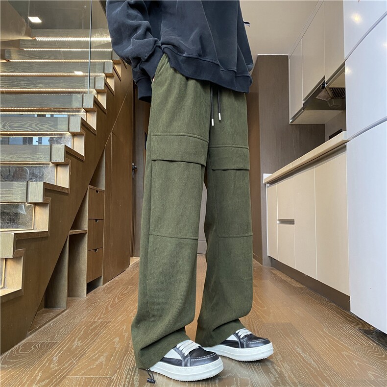 抖音品质秋冬新款潮流灯芯绒宽松休闲裤卫裤B315-K830-特p35控68,男装休闲裤,电商B315