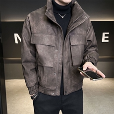 标50数据款皮羽绒服男2025冬季新款厚款外套B240-YR25189-225，男装羽绒服，电商B240