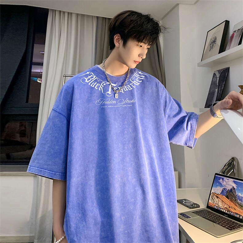 量大优可供抖音视频支持得物品质配合二开美式水洗短袖t恤SX80,男装T恤,电商A486
