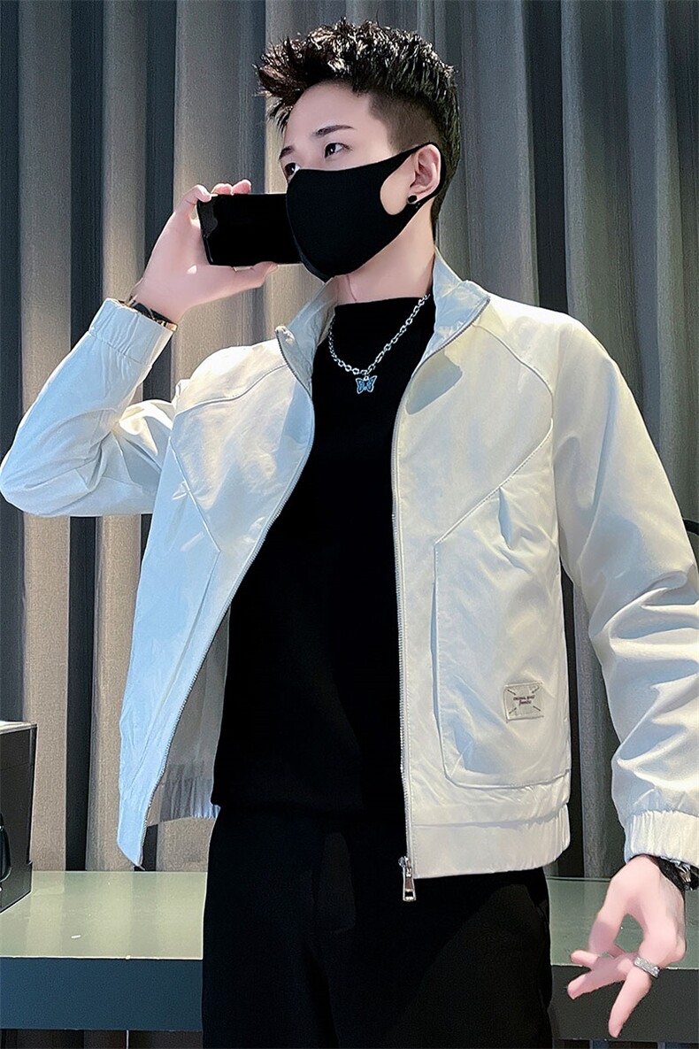 JK291-P88控118男立领夹克休闲痞帅男装衣服2025新款春秋季潮流痞,男装夹克,星座102A（原电商D309-1）