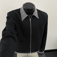 翻领休闲小香风夹克短款外套高级感翻领休闲外套男JKY6628-P78，男装夹克，星座302B