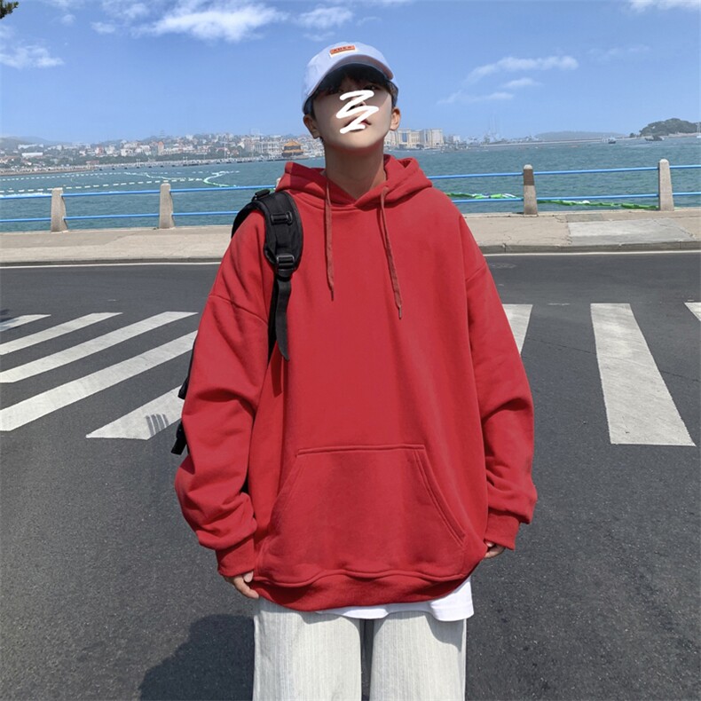 0980P18外景港风秋季宽松休闲情百搭侣学生连帽套头卫衣潮流,男装卫衣,电商A026-1