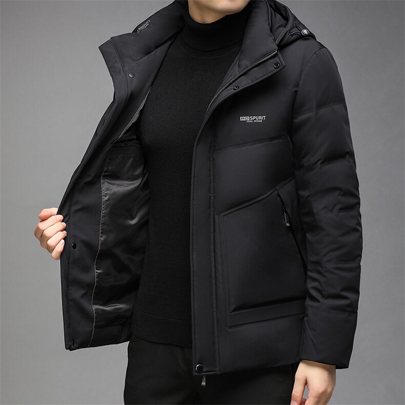 AN9837钱塘2020-3秋冬新款中老年男士商务休闲连帽羽绒服外套P268,男装羽绒服,钱塘207-3
