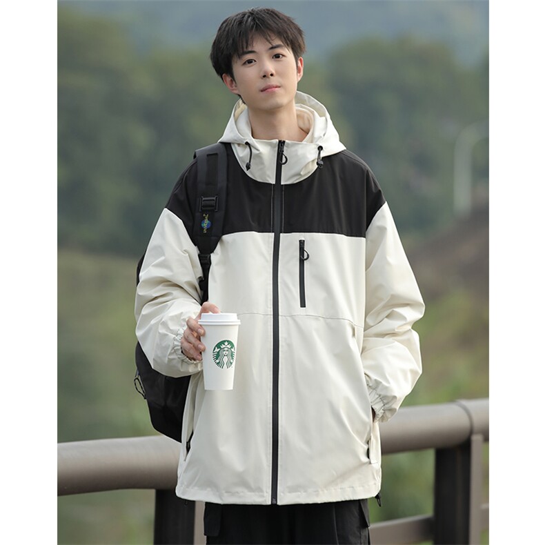新款港风三合一多口袋宽松时尚港风连帽棉袄外套MY9306P-130,女装短外套,电商A128