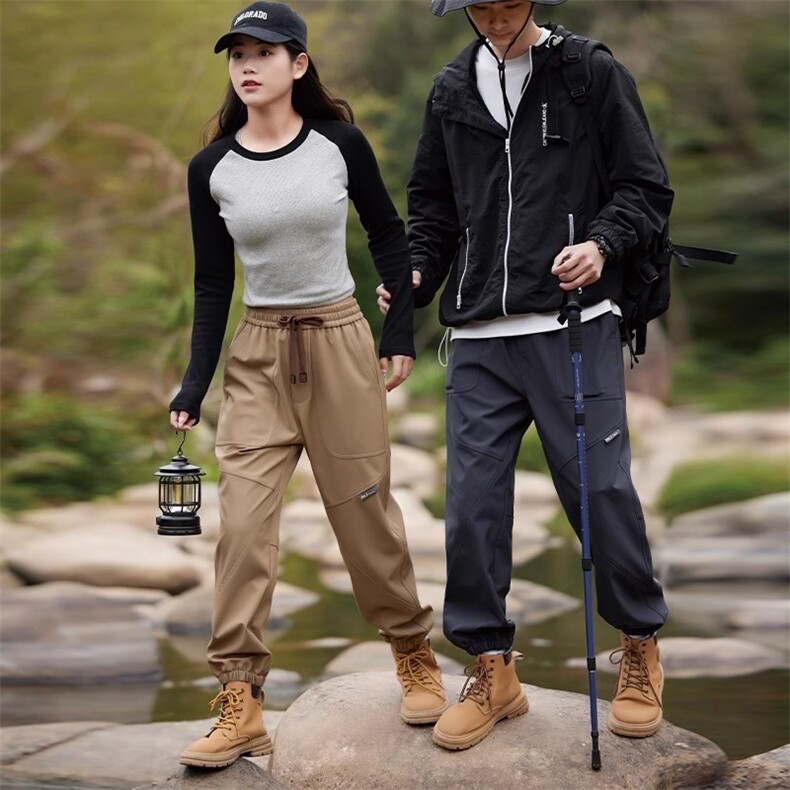 情侣工装裤新款宽松束脚户外休闲长裤男女KA16常规P35加绒P40,男装工装外套,四季星座505