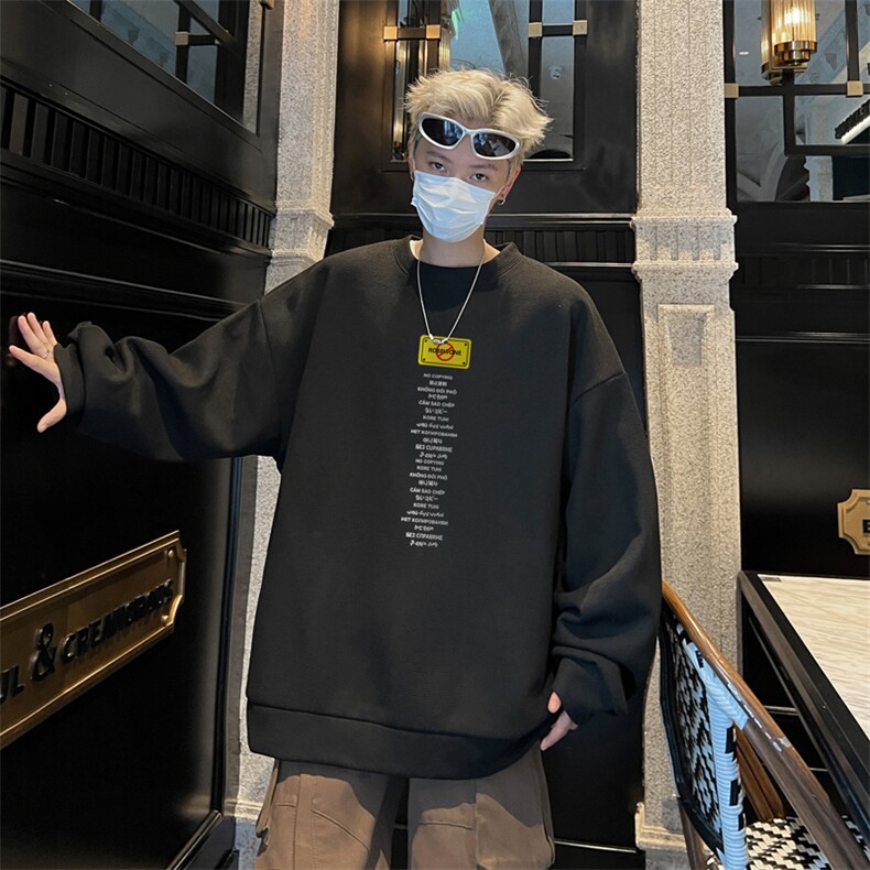 华夫格！华夫格上衣男圆领华夫格卫衣男大码长袖t恤男HY220-特P23,男装T恤,电商B367