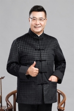 2025新款中老年雪尼尔加绒棉衣唐装外套男士冬款新中式爷爷装棉袄，男装棉衣，钱塘723