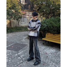 博主，用图不拿货哦cleanfi毛衣男慵懒风针织衫MY01-P70，男装针织衫/毛衣，星座1007（原301D）
