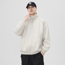 新款中性风户外夹克男立领纯色上衣冲锋衣外套DSA157B-JK7822-P60，男装夹克，电商A157B
