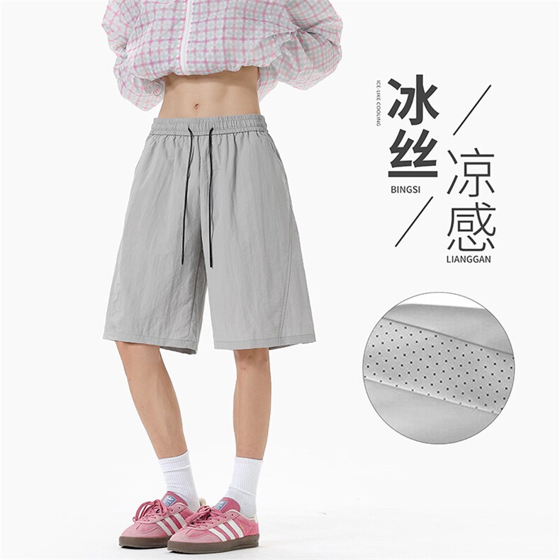 美式潮牌五分裤子男夏季新款2025网眼冰丝短裤-A2170TP22无差价,男装牛仔裤,电商B241