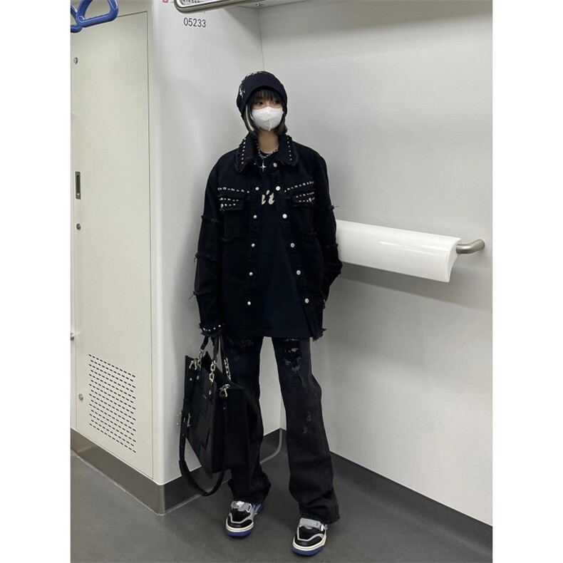 【有货】cleanfit毛边牛仔外套男款美式高街工装夹克CT01CC-P65图片