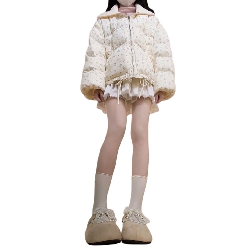 1506A/G78890/P89法式温柔甜美风碎花翻领保暖面包棉服,男装棉衣,星座1506A