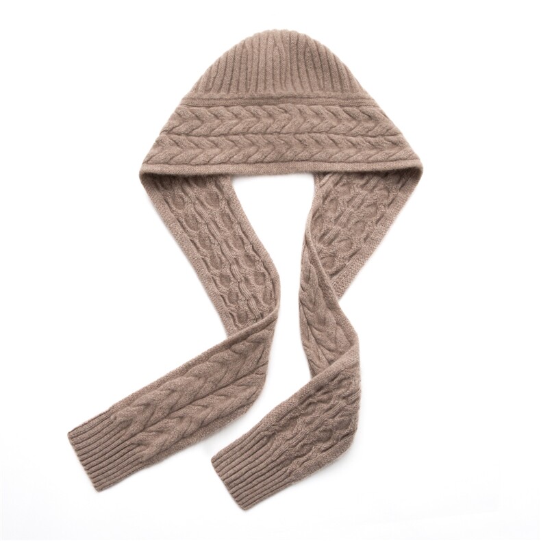 2025年秋季通用时尚麻花披肩帽，帽子，丽靓一衫