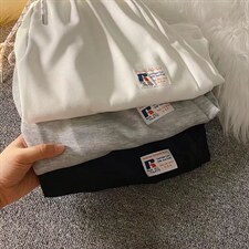 2023夏季薄款宽松休闲短裤松紧腰潮牌INS直筒运动5五分裤D33P28图片
