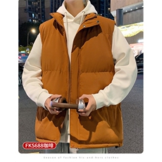 冬季棉马甲日系cityboy加厚保暖百搭情侣棉衣男痞帅外穿背心外套，男装背心/马甲，星座1013