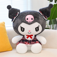 美思尼毛绒玩具 格子裙美乐乐库洛洛凯特猫