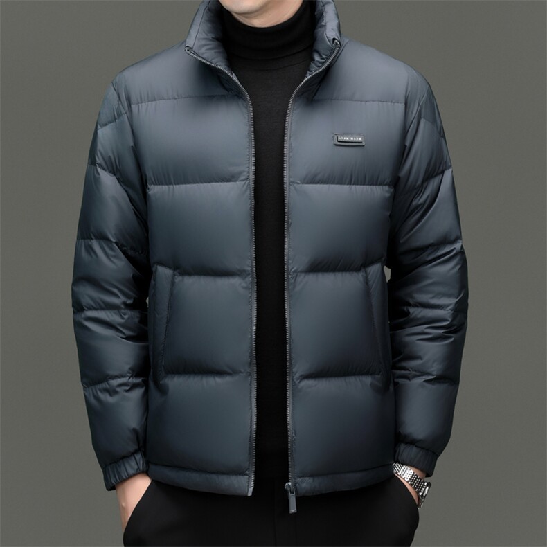 男士新款羽绒服短款加厚中青年冬装立领鸭绒保暖外套,男装羽绒服,钱塘6003（原4033）