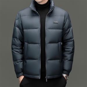 男士新款羽绒服短款加厚中青年冬装立领鸭绒保暖外套图片