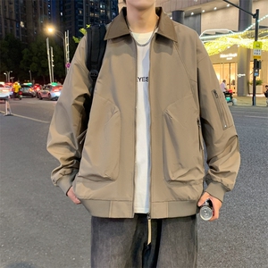 夜景潮牌秋季小米格防水翻领夹克男士冲锋衣外套A406 JK2557 P70图片