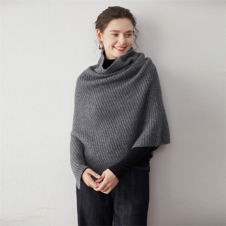 2025年新款百搭女士方型大披肩，披肩，蒂暖羊绒