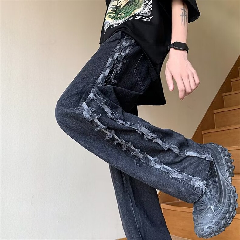 美式牛仔裤男春秋新款休闲直筒裤C5001P48,男装牛仔裤,星座1116-2