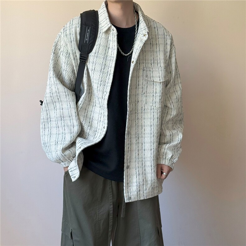 现货秋新款夹克外套宽松休闲中性风上衣小香风A351-AJ2561-P105,男装夹克,电商A351