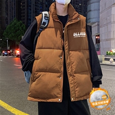 港风冬季新款立领马甲白鸭绒羽绒服男潮宽松男MJ610P115控158，男装羽绒服，电商A268A