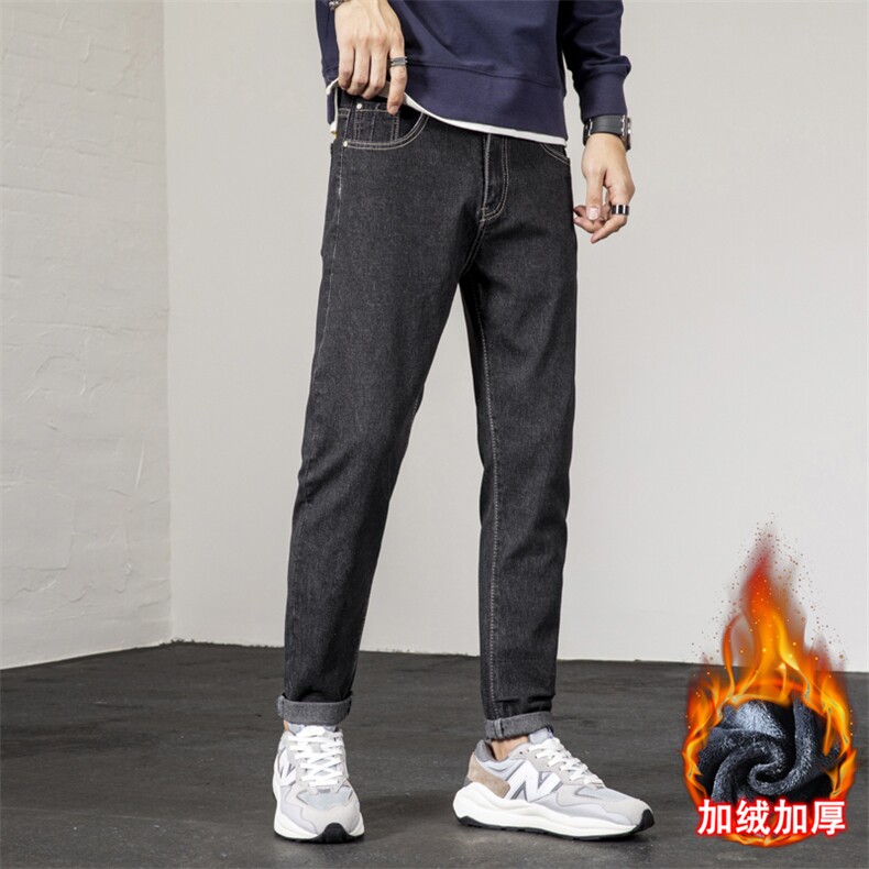 A178  921JR  特P58  秋冬季加绒加厚美式休闲牛仔裤图片
