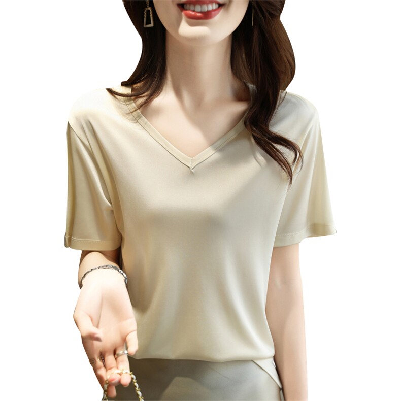 2024秋冬季新款女装t恤女修身显瘦内搭,女装T恤,昭美羊绒