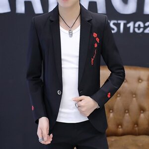 社会小伙潮牌西服夜场修身小西装个性单西帅气外套 X707-P75图片