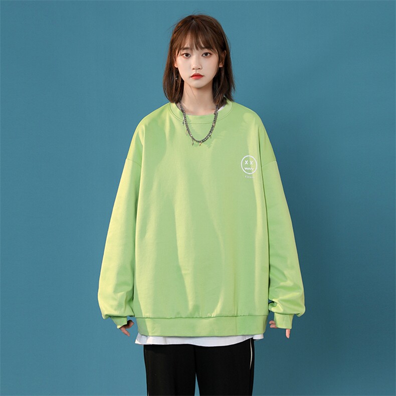 现货2025春装百搭表情中性情侣款圆领卫衣上衣D201-DM117-P45，男装卫衣，电商D321-1