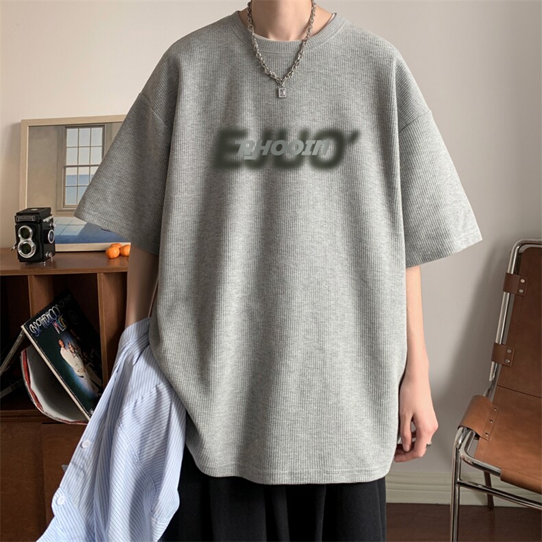 华夫格！港风华夫格短袖T恤男士半袖男五分袖体恤衫男HT120-P25,男装T恤,电商B367