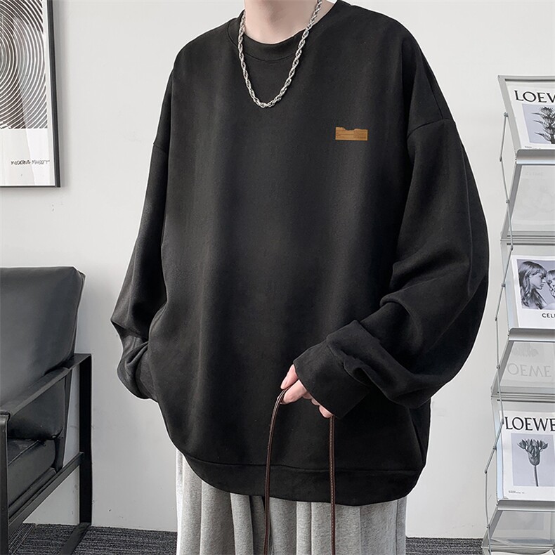 麂皮绒卫衣男大码重磅长袖t恤男JW81293-P35,男装卫衣,电商A040
