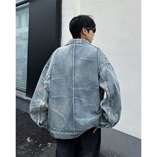 2025冬季帅外套男ins高街潮牌原宿风韩版潮流宽松夹克W6252-P77，男装夹克，星座412-2