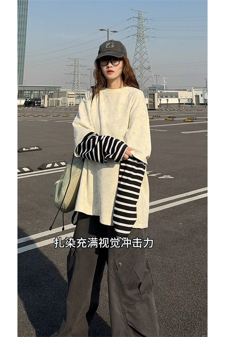2026春季新款C7064-TP3558美式高街设计感假两件休闲卫衣男,男装卫衣,电商A102