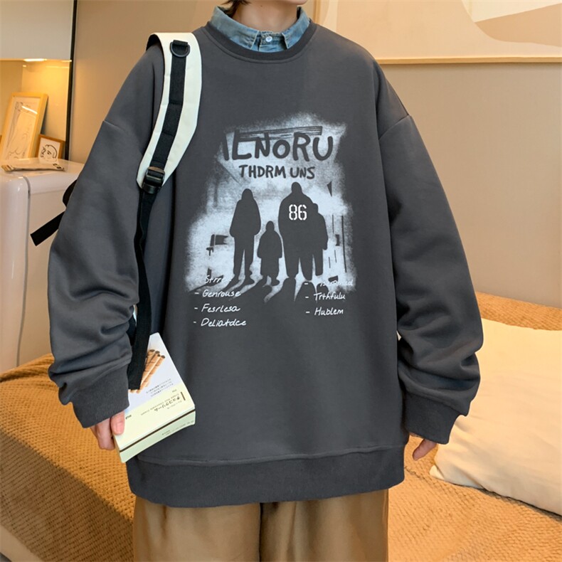 【新品】8806-P41 2026年春季新款圆领卫衣男休闲宽松百搭上衣图片
