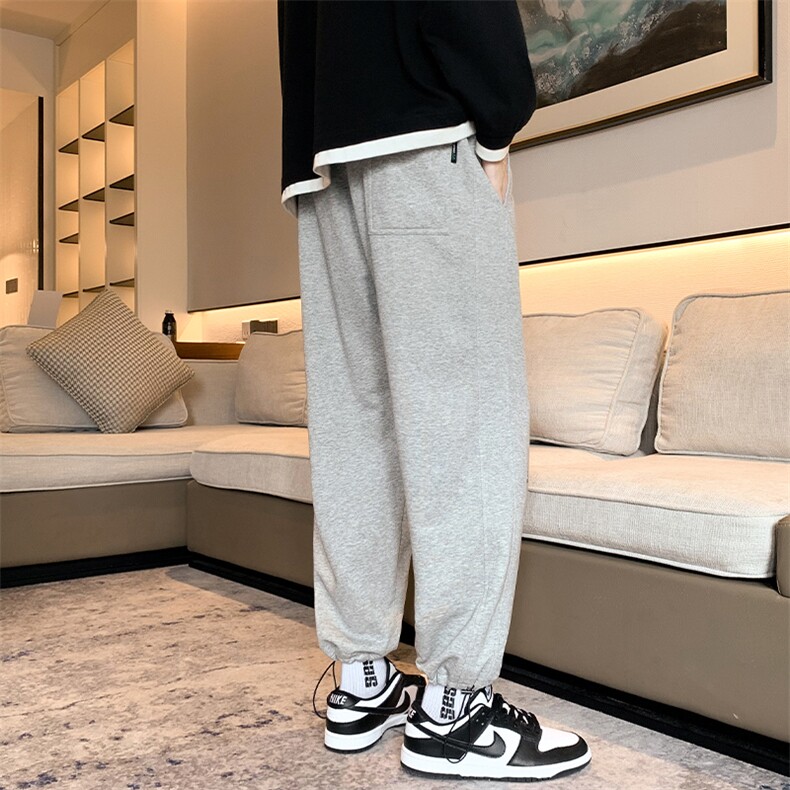 新款男百搭束脚直筒港风休闲裤XC18-P35控58,男装休闲裤,星座717