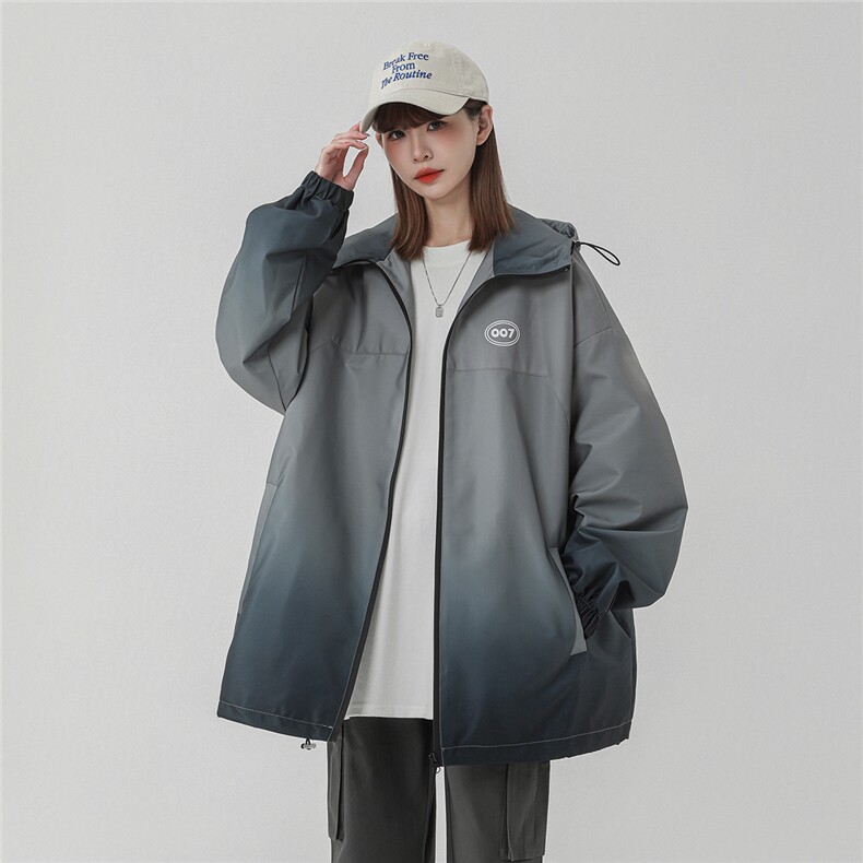 中性风山系防水冲锋衣渐变色夹克女聚酯纤维JK77087P85控128,男装夹克,星座226-1