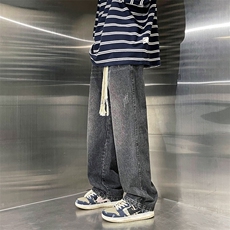 现货大牛仔裤美式高街潮拖地裤XK66239-P50，男装牛仔裤，电商A042