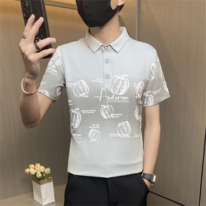 PL027-特P35控55社会小伙男半袖Polo衫男短袖夏季翻领打底衫图片