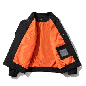 现货 2色秋冬带帽可拆卸飞行服外套棉服夹克图片