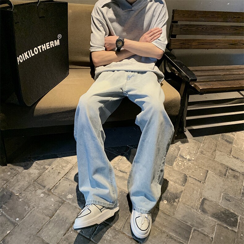 现货新天地景夏季薄款百搭舒适柔软宽松直筒牛仔裤子男573/P39，男装牛仔裤，星座902A