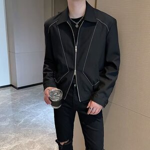 男秋季2023新款长袖夹克外套双拉链CW1029P45图片