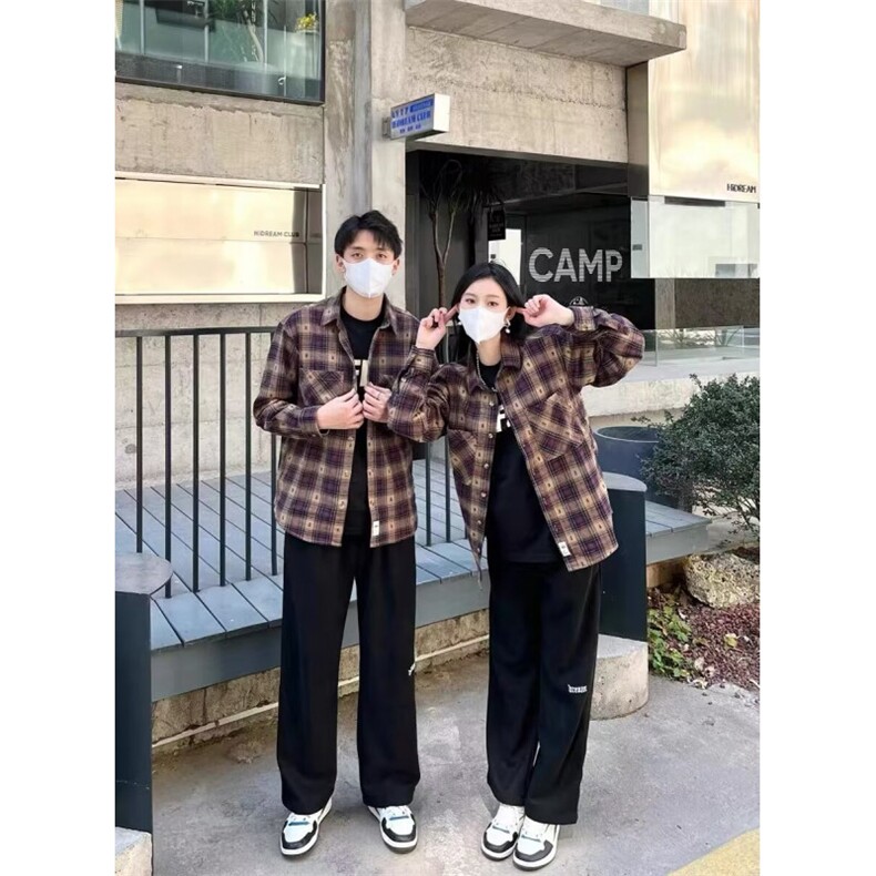 1506-1/GJ010/P52美式复古衬衫男女款春秋季宽松,男装衬衫,星座1506A