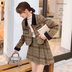 档口现货羊毛小香风套装2C219A-2639-P295K388，女装毛呢外套，2B237